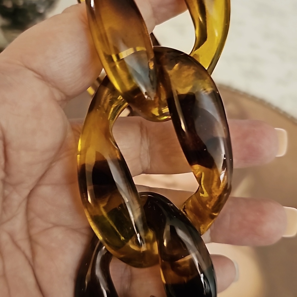 ***Statement Tortoise Shell Necklace - image 6